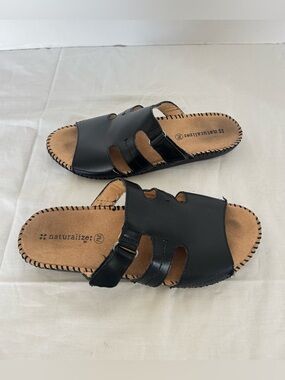 Naturalizer Black Slide Sandals Size 7M